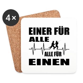 Feuerwehr - Untersetzer (4er-Set) - Weiß - Vorne