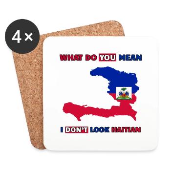 Haiti Haitian Flagge Ayiti Haitianer I Geschenk - Untersetzer (4er-Set) - Weiß - Vorne