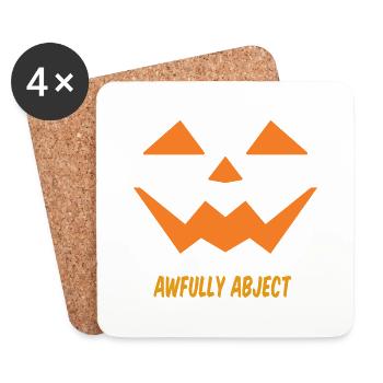 Halloween Pumpkin Jack O Lantern Scary Pumpkins - Coasters (set of 4) - white - Front