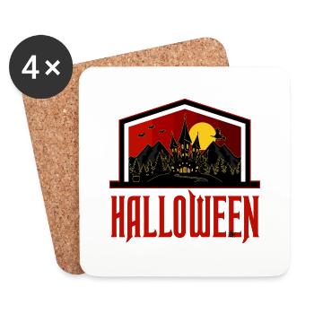 Halloween - Untersetzer (4er-Set) - Weiß - Vorne