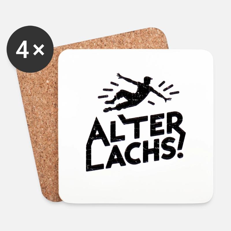 Alter Lachs! - Untersetzer (4er-Set) - Weiß