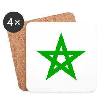 Maroc - Dessous de verre (lot de 4) - blanc - Devant