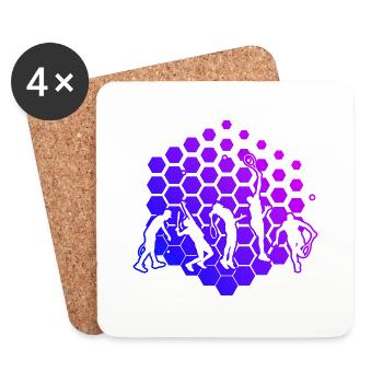 Tennis Men's Tennis Play Women's Tennis - Coasters (set of 4) - white - Front