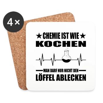 Chemie - Untersetzer (4er-Set) - Weiß - Vorne