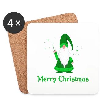 merry christmas - Untersetzer (4er-Set) - Weiß - Vorne