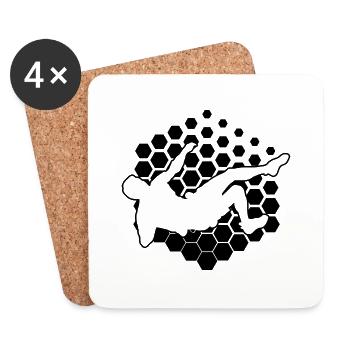 Escalade de bloc hommes Escalade de bloc femmes - Dessous de verre (lot de 4) - blanc - Devant