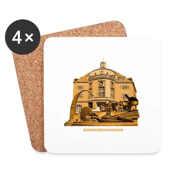 Hôtel de ville bleu de Donaueschingen Bade-Wurtemberg - Dessous de verre (lot de 4) - blanc - Devant