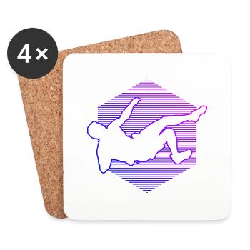 Bouldering Men's Climbing Boulder Climbing - Coasters (set of 4) - white - Front