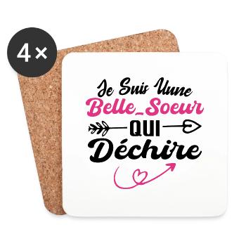 Belle Sœur Qui Déchire - Belle Soeur Qui Déchire - Dessous de verre (lot de 4) - blanc - Devant