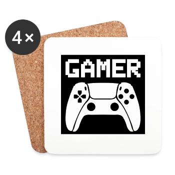 gamer controller - Untersetzer (4er-Set) - Weiß - Vorne