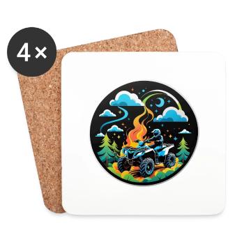 Quad & Off-Road - Coasters (set of 4) - white - Front