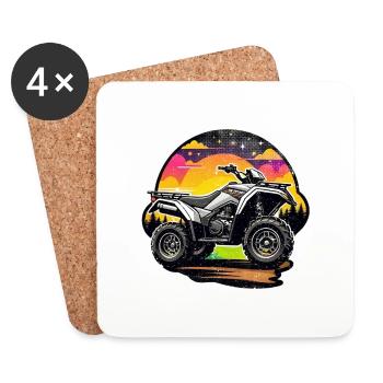 Quad & Off-Road - Coasters (set of 4) - white - Front