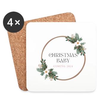 Christmas baby - Coasters (set of 4) - white - Front
