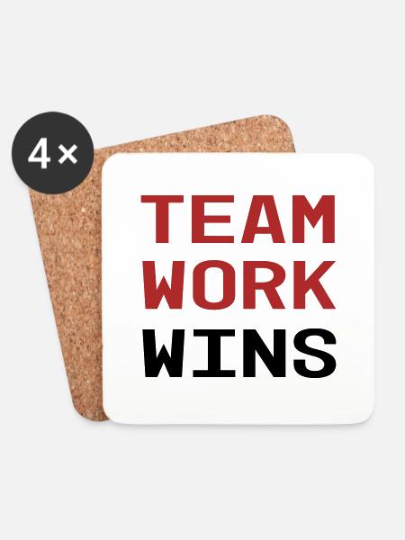 Teamwork - Untersetzer (4er-Set) - Weiß