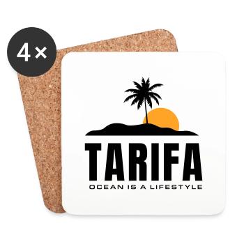 Tarifa - Ocean is a lifestyle - Coasters (set of 4) - white - Front