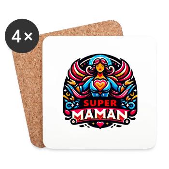 Super Love Mom - Coasters (set of 4) - white - Front