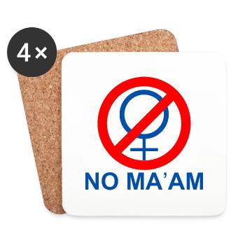 No Ma'am AI Bundy Shirt, AI Bundy No Ma Am - Untersetzer (4er-Set) - Weiß - Vorne
