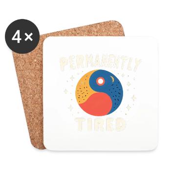 Permanently Tired 5 - Untersetzer (4er-Set) - Weiß - Vorne