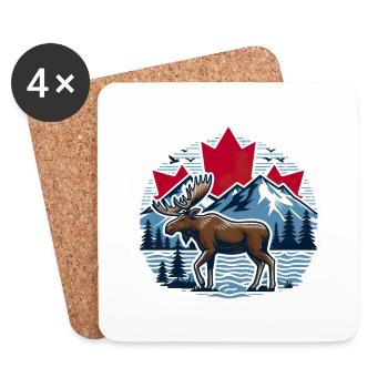 Canada 4 - Coasters (set of 4) - white - Front