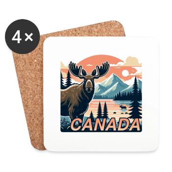 Canada 13 (en anglais seulement) - Dessous de verre (lot de 4) - blanc - Devant