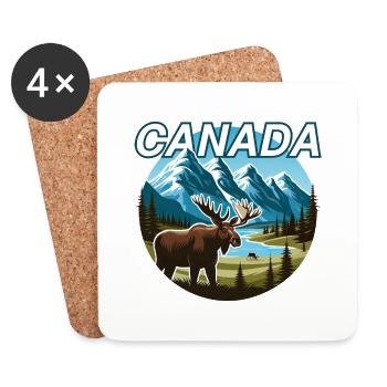Canada 10 (en anglais seulement) - Dessous de verre (lot de 4) - blanc - Devant