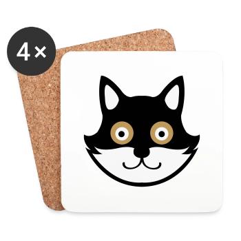 cat - Untersetzer (4er-Set) - Weiß - Vorne
