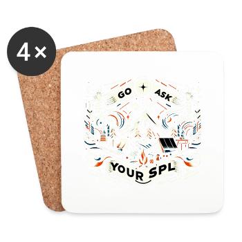 Go Ask Your Spl 8 - Coasters (set of 4) - white - Front