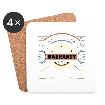 I Am The Warranty 42 - Coasters (set of 4) - white - Front