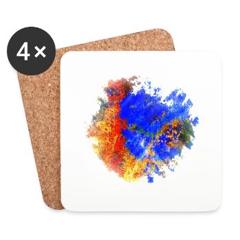 « ExON » par Acryl Gallery & Design - Dessous de verre (lot de 4) - blanc - Devant