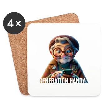 Generation Mobile Phone - Coasters (set of 4) - white - Front