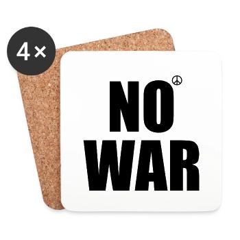 No war - Dessous de verre (lot de 4) - blanc - Devant