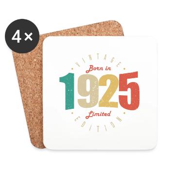 1925 Vintage Retro Birthday Gift 1925 - Coasters (set of 4) - white - Front