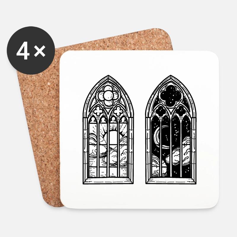 Window - Coasters (set of 4) - white