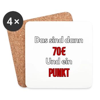Meme That's 70€ and one point - ApriNoeScor - Coasters (set of 4) - white - Front