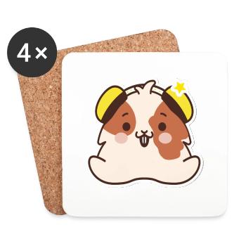 Anime Hamster - Untersetzer (4er-Set) - Weiß - Vorne