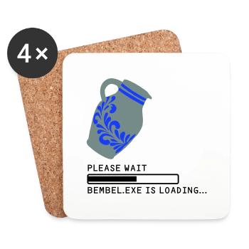 Bembel EXE Loading - Untersetzer (4er-Set) - Weiß - Vorne