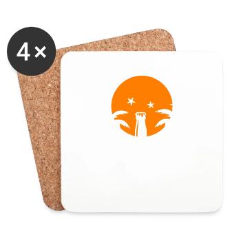 L’équipe de la Palm Party - Dessous de verre (lot de 4) - blanc - Devant