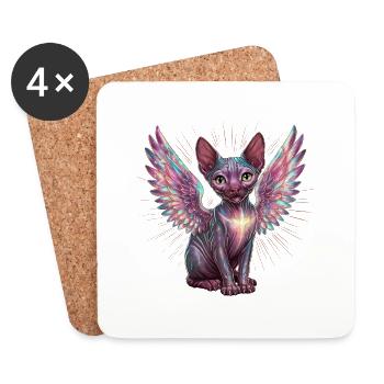 Sphynx Cat for Cat Lovers - Coasters (set of 4) - white - Front