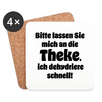 An die Theke - Untersetzer (4er-Set) - Weiß - Vorne