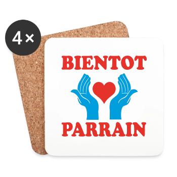 BALD PATE SEIN - Untersetzer (4er-Set) - Weiß - Vorne