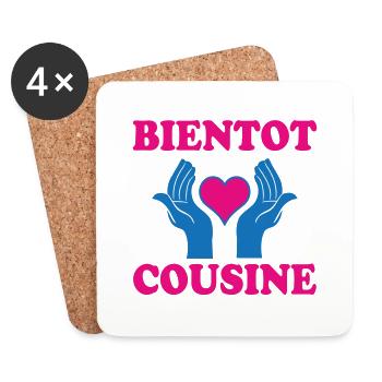 SOON TO BE A COUSIN - Coasters (set of 4) - white - Front