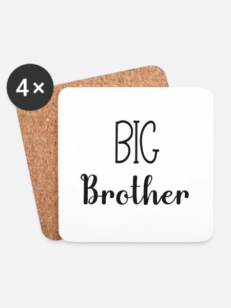 Großer Bruder - Großer Bruder - Untersetzer (4er-Set) - Weiß