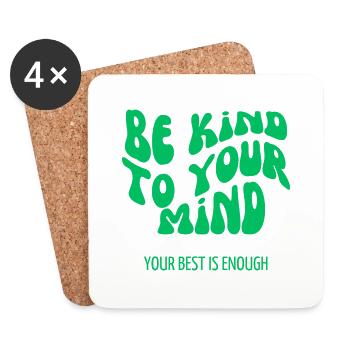 be kind - Untersetzer (4er-Set) - Weiß - Vorne