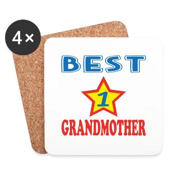 BEST GRANDMOTHER - Dessous de verre (lot de 4) - blanc - Devant