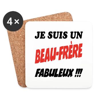 FRERE SOEUR BROTHER SISTER - Dessous de verre (lot de 4) - blanc - Devant
