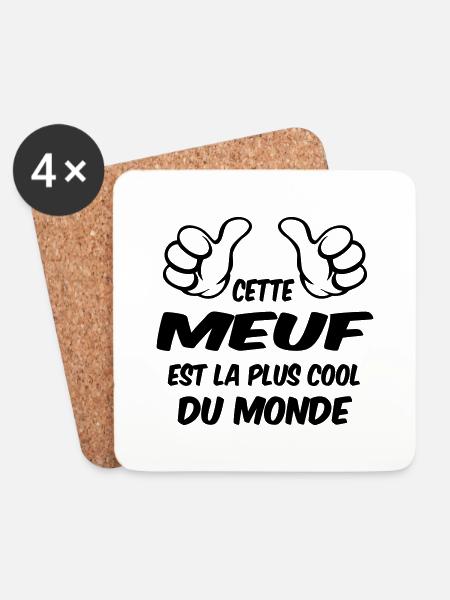 BEST GIRL - Coasters (set of 4) - white