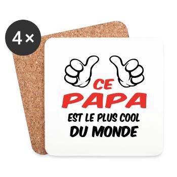 BEST DAD - Coasters (set of 4) - white - Front