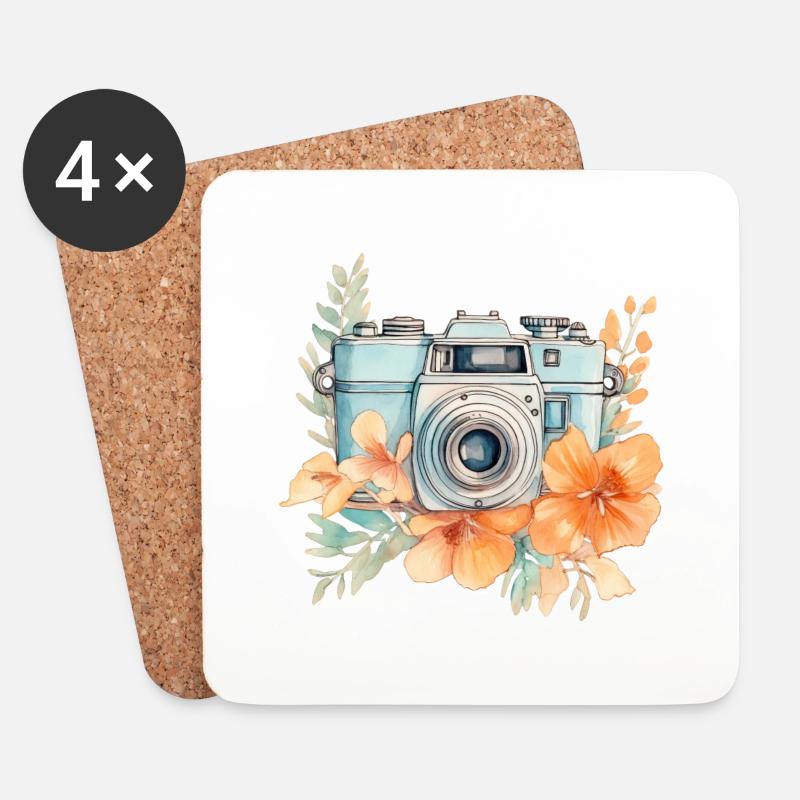 URLAUBSFOTOS - Untersetzer (4er-Set) - Weiß
