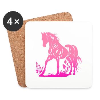 Cowboy Funny Cowboy Hat Wild Western Rodeo Texas - Coasters (set of 4) - white - Front