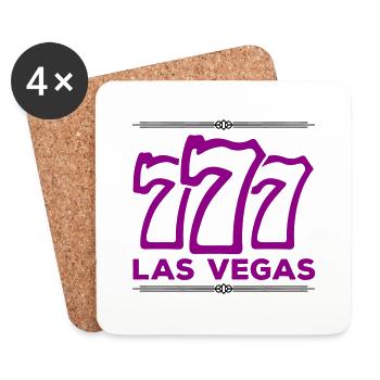 Las Vegas 777 - Dessous de verre (lot de 4) - blanc - Devant